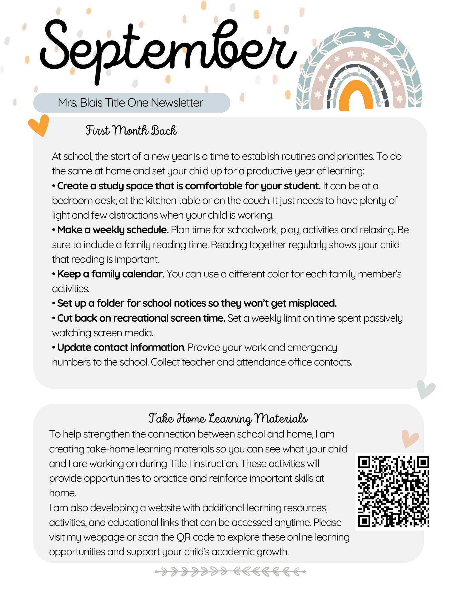 September Newsletter